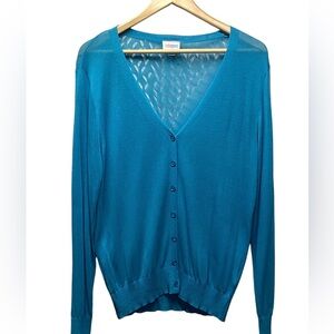 LulaRoe Cheryl lightweight cardigan. Deep turquoise. Size Medium